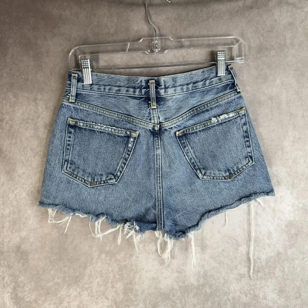 Agolde Parker Vintage Cut Off Shorts In Swapmeet Dark Blue Women's‎ Size 24